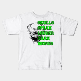 Silent Proclamation: The Language of Skulls for men and women Kids T-Shirt